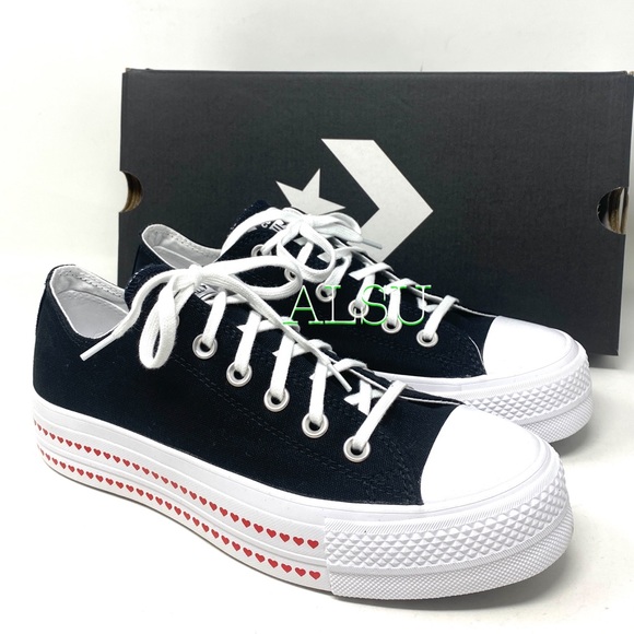 Converse Shoes - Converse Ctas Lift Black University Red Platform W